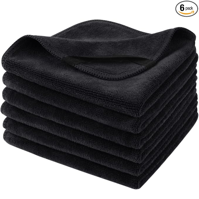 SINLAND Microfiber Facial Cloths Fast Drying Washcloth 12inch x 12inch Absorbent Face Wash Cloth Soft Makeup Remover Cloths