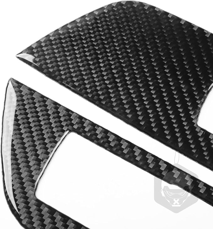 Front Door Window Switch Stickers Fit for Chevrolet Blazer 2019-2025 | for L/LT/RS/Premier | Real Carbon Fiber | Front Door Window Switch Panel | Thick Overlay | Anti-scratch