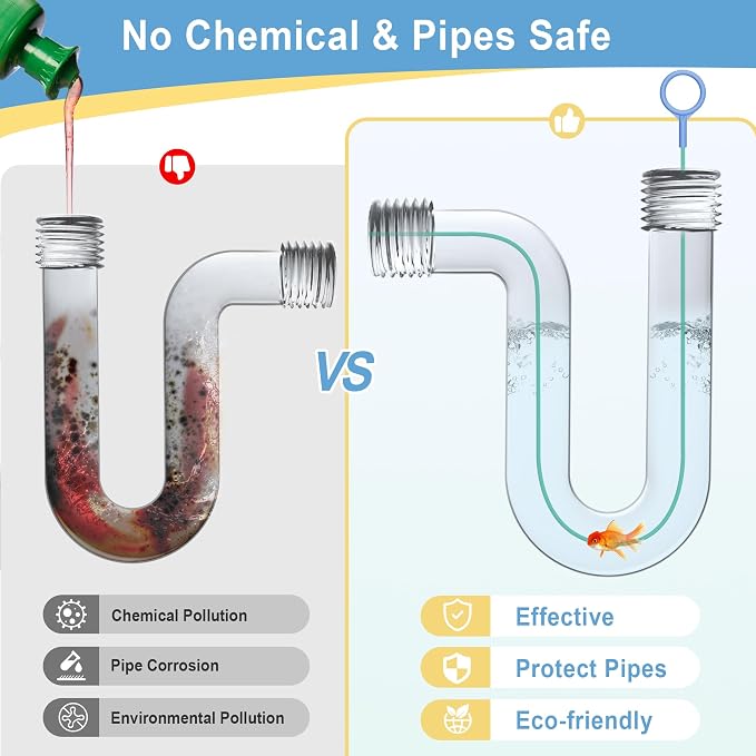 Sink Snake Drain Hair Removal Tool, Reusable 50 Inch Extended Drain Snake Tool Clog Remover, Anti-break Metal Shower Plumbing Snake Drain Cleaner for Bathtub, Bathroom Sink Pipe Cleaning