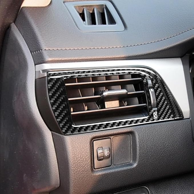 Real Carbon Fiber Trim for Toyota Camry Accessories | for 2012 2013 2014 Dashboard Air Vent Wind Outlet Panel Sticker Interior Thick Overlay Decal