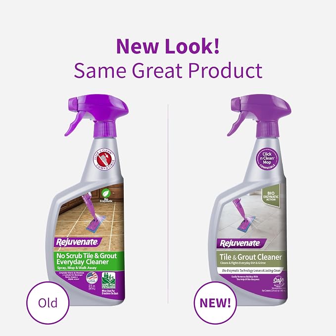 Rejuvenate Bio-Enzymatic Scrub Free Tile and Grout Cleaner Lightens and Brightens Every Time (32oz) (Pack of 2)