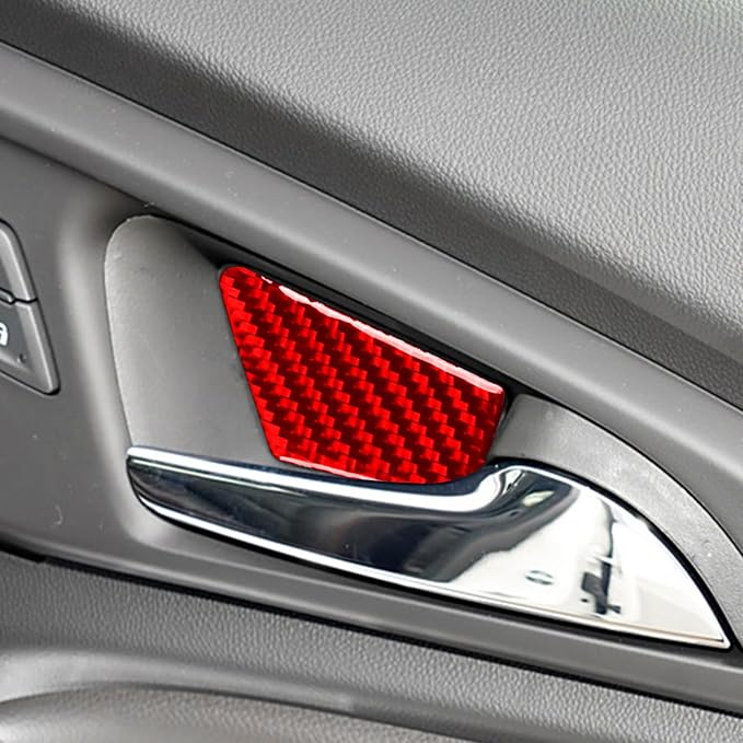 Real Carbon Fiber Trim for Chevy Malibu 9th Gen Accessories | for 2016-2021 Inner Door Bowl Cover Sticker Interior Thick Overlay Decal