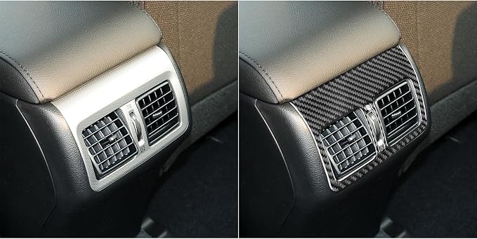 Real Carbon Fiber Trim for Toyota Camry Accessories | for 2012 2013 2014 Rear Row Air Vent Wind Outlet Decoration Panel Sticker Interior Thick Overlay Decal
