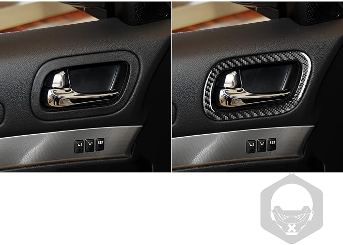Real Carbon Fiber Trim for Infiniti Accessories | for G35 G37 G25 Q60 Q40 2007-2015 X S Convertible Door Inner Frame Interior Thick Overlay Decal