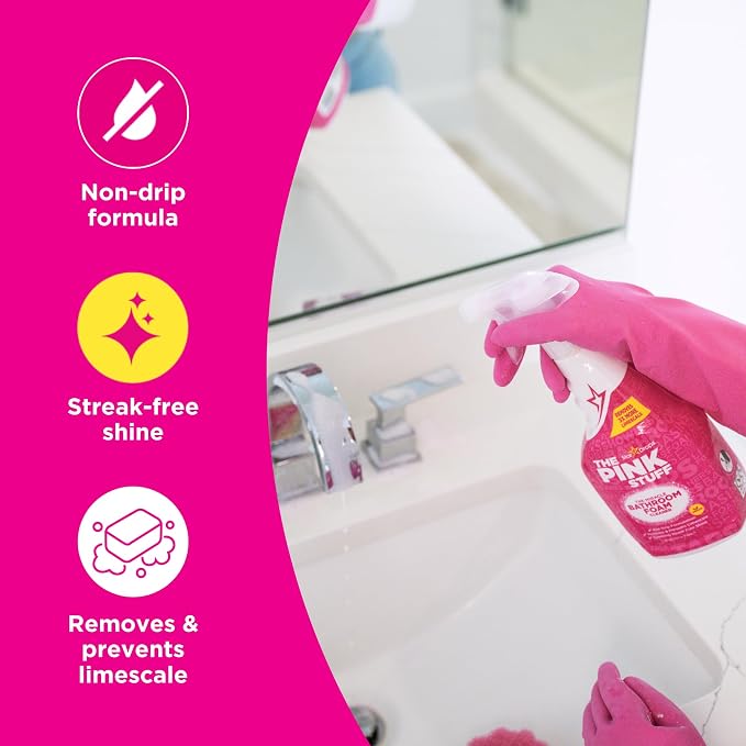 Stardrops - The Pink Stuff - The Miracle Bathroom Foam Cleaner 750ml 2-Pack Bundle