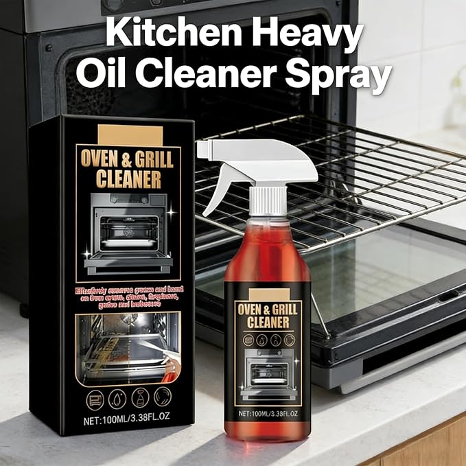 MYSQIHO Kitchen Heavy Oil Cleaner Spray, 100Ml All Purpose Kitchens Heavy Oil Cleaning Agent, Clean Spray Cleaner for Ovens, Countertops, Stovetop (2pcs)