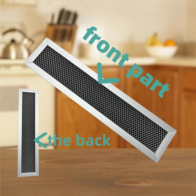 (2 PACK) Compatible GE WB02X10943 WB02X35607 Charcoal Carbon Microwave Filters.2-1/2" X 11" X 3/8"