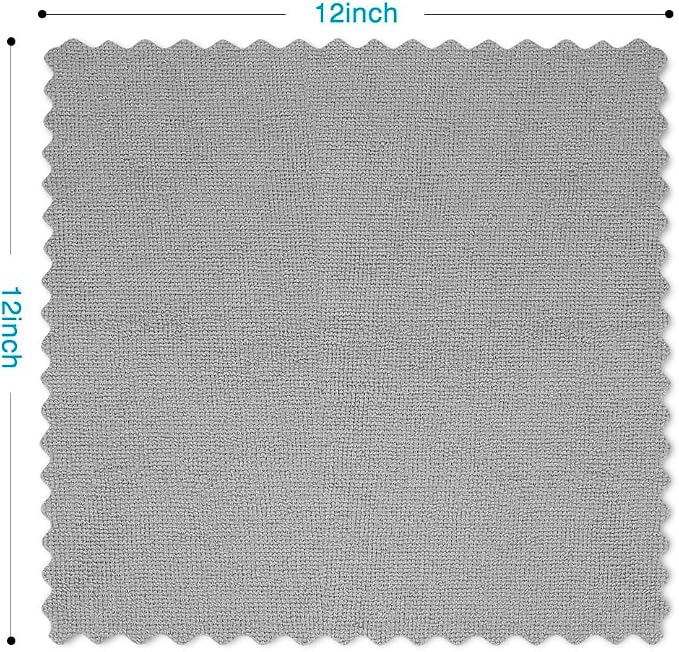 Orighty Microfiber Cleaning Cloth, 800 Pack Highly Absorbent Cleaning Rags, Household Cleaning Supplies, Reusable Microfiber Towels Lint Free Cloths for House, Kitchen, Car Care, 12x11 inch, Grey