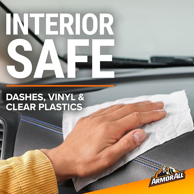 Armor All Car Cleaning Wipes, 90 Count Canister, Car Wipes | Lint-free car dashboard cleaner for dashboards, vinyl, clear plastics, carpet and fabric; not for glass or leather