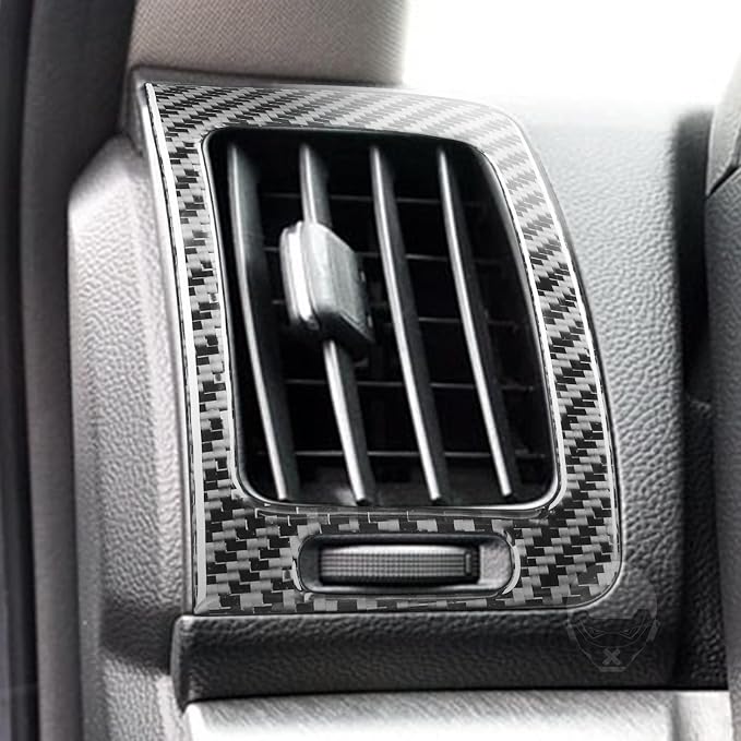 Real Carbon Fiber Trim for Infiniti Accessories | for G35 G37 G25 Q60 Q40 2007-2015 X S Sedan Coupe Convertible Dash Sides Air Vent Outlet Frame Interior Thick Overlay Decal