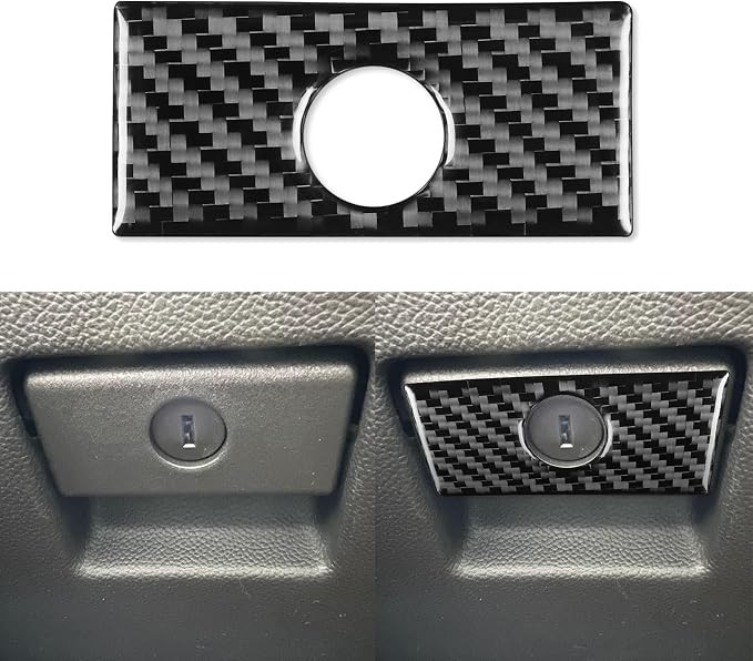 Real Carbon Fiber Trim for Infiniti Accessories | for G35 G37 G25 Q60 Q40 2007-2015 S X Sedan Coupe Convertible Dash Co-Pilot Storage Box Handle Thick Overlay Decal