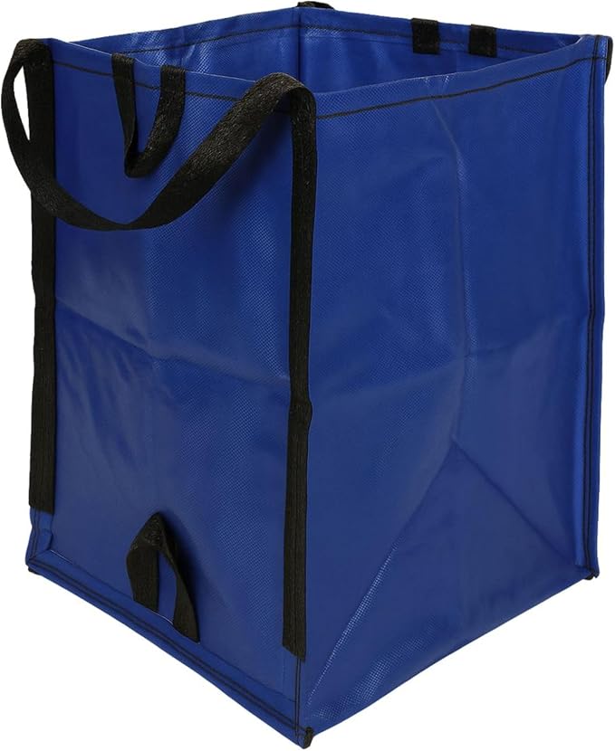 DURASACK Heavy Duty Home and Yard Bags, Blue , 3 Pack | 48-Gallon Reusable Self-Standing Lawn and Leaf Bags Garbage Can with Reinforced Handles