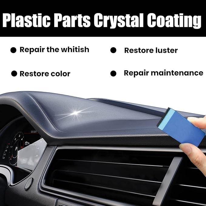 Cristal Coating para Plástico Del Carro, Crystal Coating for Car, Plastic Parts Crystal Coating, Crystal Coating for Car Plastic Parts (3Pcs)