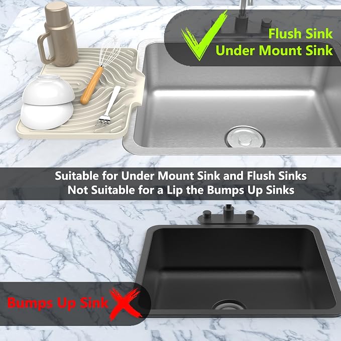 Dish drying mats for kitchen counter,14.6"×11"Silicone Self-Draining mat | Various sizes and colors,Self-Draining Slope Structure,Enabling faster drying,Heat-Resistant,Easy to clean,Food-grade