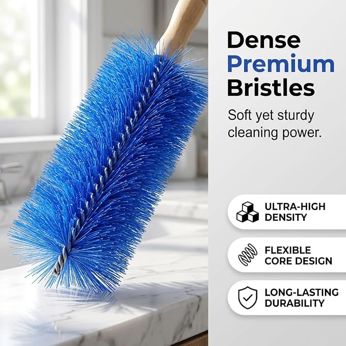Fan Cleaning Brush, 2026 New Bendable Microfiber Head Dusting Brushes, Reusable Fan Cleaner Brush Dust Remover for Electric Fans, Air Conditioning, Car Vents and Blind