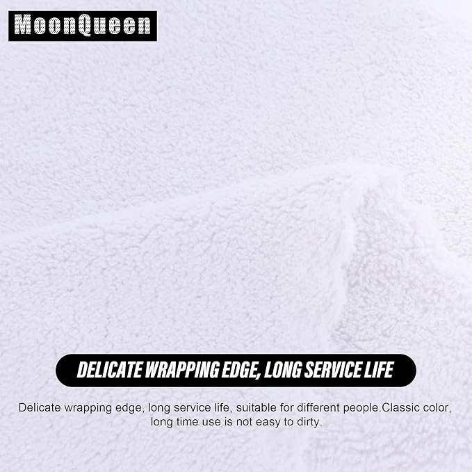MOONQUEEN Ultra Soft Premium Washcloths Set - 12 x 12 inches - 24 Pack - Quick Drying - Highly Absorbent Coral Velvet Bathroom Wash Clothes - Use as Bath, Spa, Facial, Fingertip Towel (White)