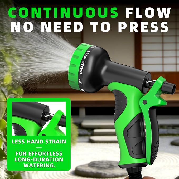 Besiter Garden Hose Nozzle with 10 Spray Patterns : 2 Pack High Pressure Water Sprayer for Car Washing, Pet Bathing & Lawn Care with Lock Feature & Comfort Grip – Fits All 3/4" Standard Hoses Thread