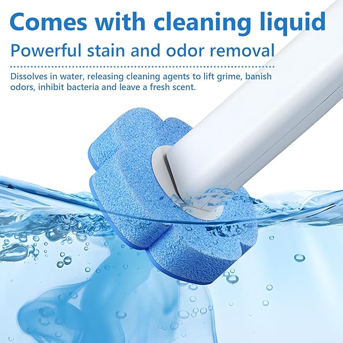 2 Pack Disposable Toilet Brush and Holder Set, Disposable Toilet Cleaning System Extended Handle with 48 Toilet Wand Refills, Toilet Brush for Toilet Bowl Cleaners, Bathroom Cleaning, Bathtub