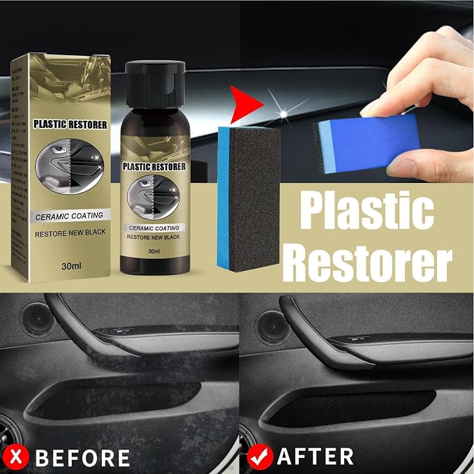Auto Interior Cleaner Polishing Cleaning Shine Restorer | 30ml Car Dashboard Conditioner Paste for Trim Windshield Rubber Panel Truck Vehicle Sedan Scooter SUV