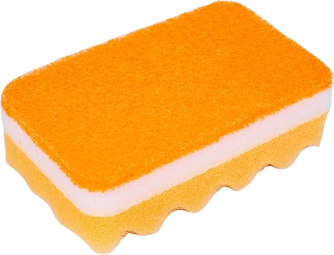 Fabuloso Scratch-Free Kitchen Dish Sponges, Rainbow Cellulose Scrubber Sponge with Scouring Pad for Dishes, Pots, Pans, Counters and Sinks, Tough on Messes, 4.25 x 2.75 x 1.25 in, 12 Count