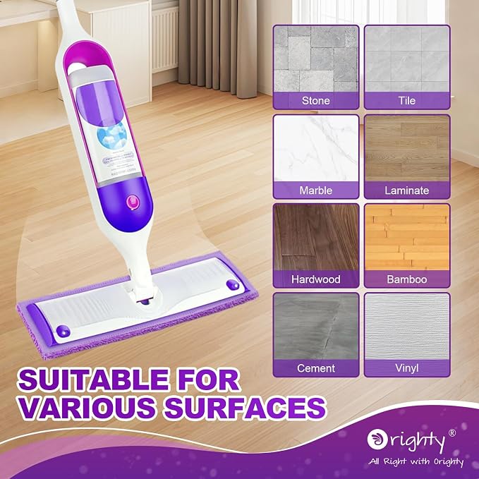Orighty Microfiber Mop Pads for Swiffer PowerMop, 10 Pack, Reusable | Power Mop Pads Refills for 13 ''-15 '' Spray Mop, Washable Pads for Multi-Surface Floor Cleaning