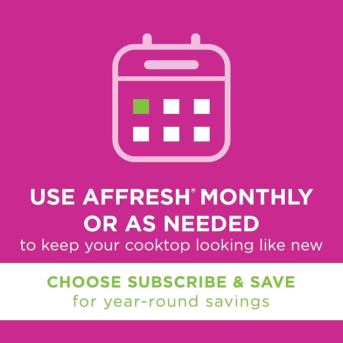 Affresh Cooktop Cleaning Kit, Safe for Glass & Ceramic Cooktops, Includes 5 oz cleaner, 5 pads, 1 scraper