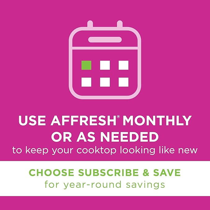 Affresh Cooktop Cleaning Kit, Safe for Glass & Ceramic Cooktops, Includes 5 oz cleaner, 5 pads, 1 scraper (Pack of 2)