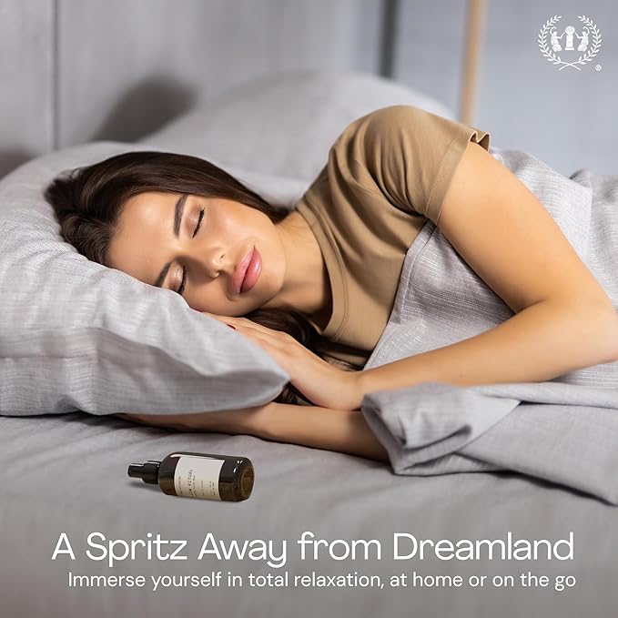 Muse Apothecary Pillow Ritual - Aromatic, Calming and Relaxing Pillow Mist, Linen and Fabric Spray - Infused with Natural Aromatherapy Essential Oils - 8 oz, Tonka Bean + Amber + Warm Cedarwood