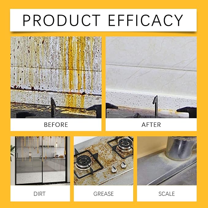 Heavy Oil Stain Cleaner 3.38 fl.oz, Kitchen Degreaser Spray | Helps remove grease, baked-on residue & grime from stovetops, range hoods, ovens & backsplashes; spray formula 3.38 fl.oz