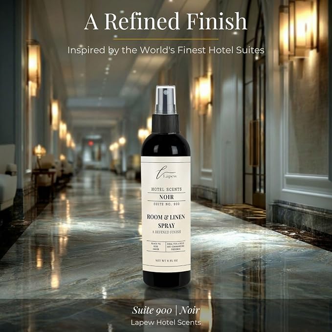Lapew Hotel Scents Luxury Room Spray | Noir Suite 900 | Inspired by The EDITION Hotel | Linen Spray Air Freshener & Fabric Spray | 8 fl oz
