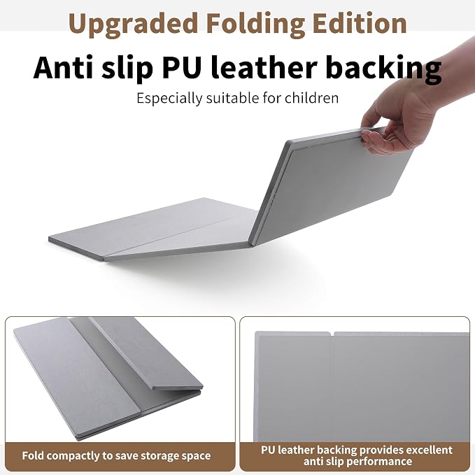 Foldable Stone Dish Drying Mat for Kitchen Counter, Diatomaceous Earth Drying Mat with Non-Slip Backing, Heat Resistant Multifunctional Mat for Kitchen & Bathroom, Instant water absorption-(24"×16")
