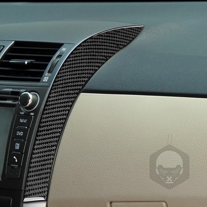 Console Side Strip Trim for Toyota Corolla 2009-2013 Accessories Black | Soft Carbon Fiber | Upgrades for Car | Only for Left-Hand Drive | Anti-Scratch | Sporty Style