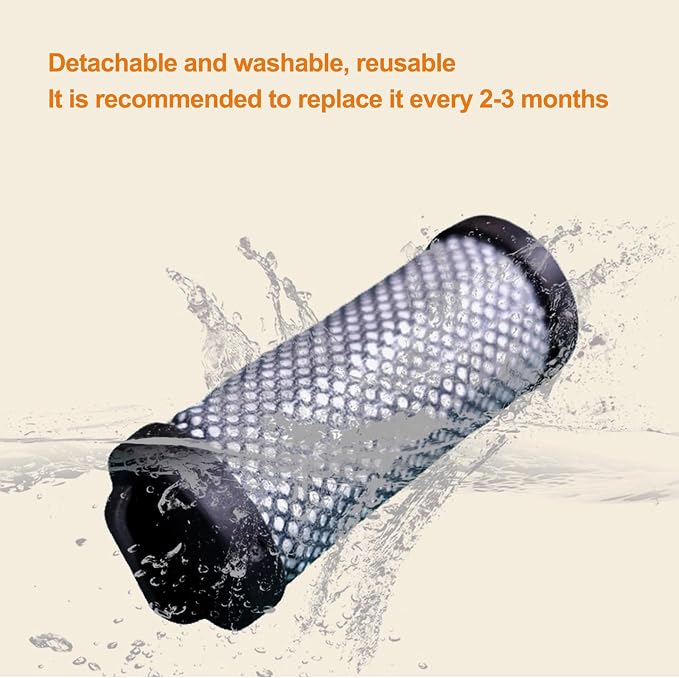 3Pack Hepa Filters Replacement Compatible with JIGOO T600 Mattress Vacuum Cleaner, Spare Parts or Accessories Works with JIGOO Mattress Vacuum, Washable and Durable.