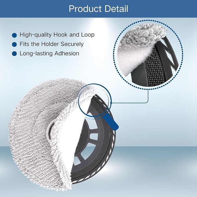 8-Pack Replacement Mop pads compatible with Dreame L50/L40/L40s/L30/L20/L10 Ultra/L10s Pro Ultra/L10s Pro Gen2/L10s Ultra Gen2/L10s Plus/ X50/X40/X30 Ultra/X40 Master/Mova P10/P50 Pro Ultra/V50 Ultra