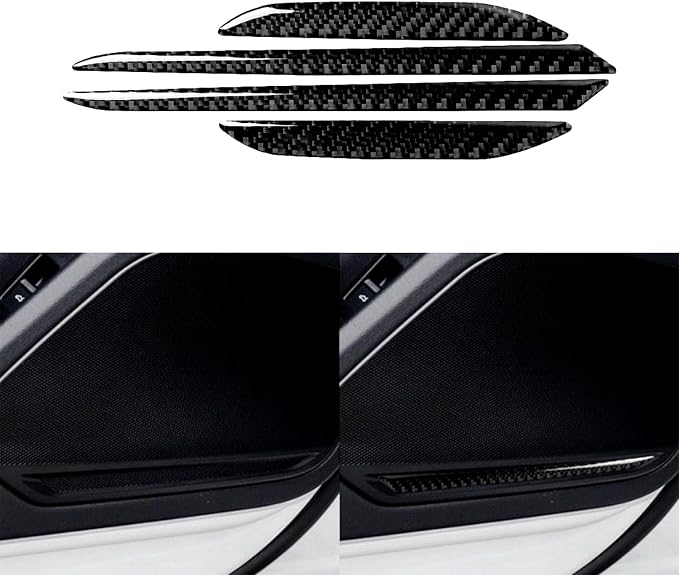 Real Carbon Fiber Trim for Audi Accessories | for B9 A4 S4 A5 S5 2020-2025 / RS5 2021-2025 Door Speaker Strip Interior Thick Overlay Decal