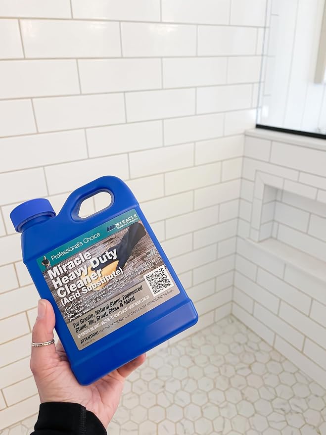 Miracle Sealants Miracle Heavy Duty Tile & Stone Cleaner, Grout Haze Remover, Non-Acidic, Quart, 6 Pack