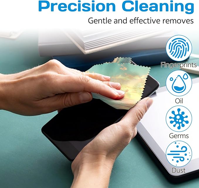 6 PCS Glasses Cleaning Cloth Eyeglass Lens Cleaning Cloth Eyeglasses Wipes Microfiber Reusable Soft for Phone Screens Camera Unisex Women Girls Cute Aesthetic (6.3"x6.3")-Beach Sea Turtle