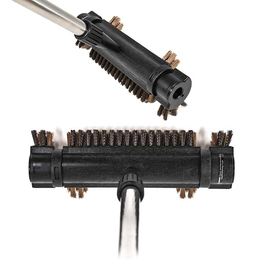 CD1601 Outdoor Patio Scrub Brush – Heavy-Duty Stiff Bristles with Telescopic Aluminum Handle – Ideal for Decks, Patios, Concrete, and Garage Floors
