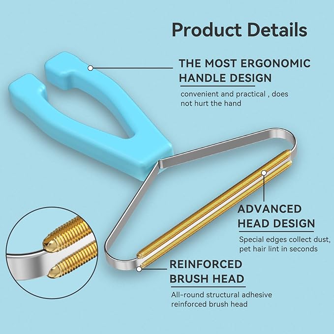 Pet Hair Remover Carpet Rake, Dog & Cat Hair Fur Remover, Carpet Scraper | Pet Hair Removal Tool, Fabric Shaver, Lint Remover, Carpet Brush, Carpet Scraper, Rugs, Couch, Furniture, Car, Pet Towers