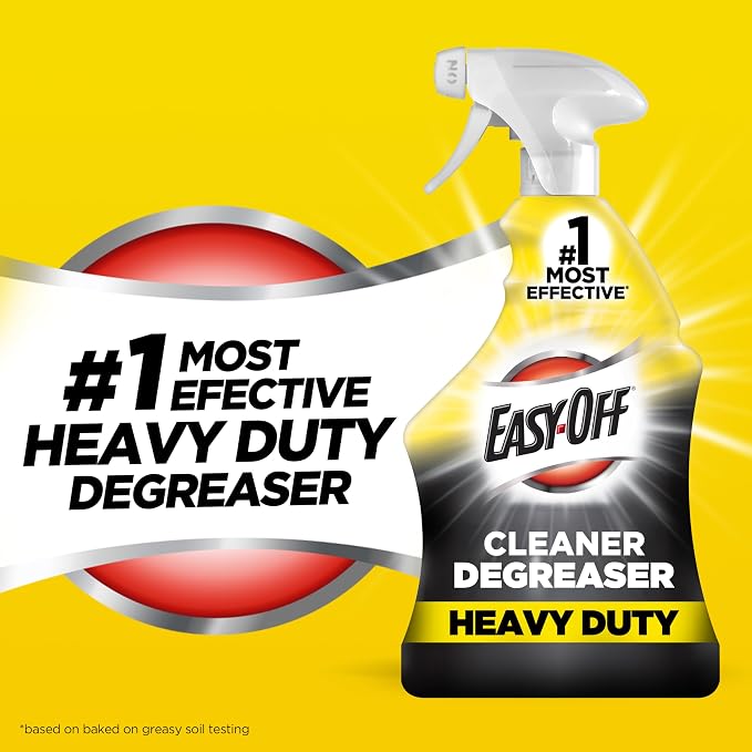 Easy-Off Heavy Duty Degreaser, Removes Grease & Grime, for Kitchen, Garage, Outdoor & More 32oz