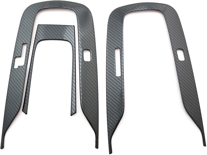 ruihe 7pcs Carbon Fiber Pattern Stainless Car Gear Shift Knob Console Panel Trims Cup Holder Frame Cover Fit for Toyota Corolla 2023 2024 2025 2026