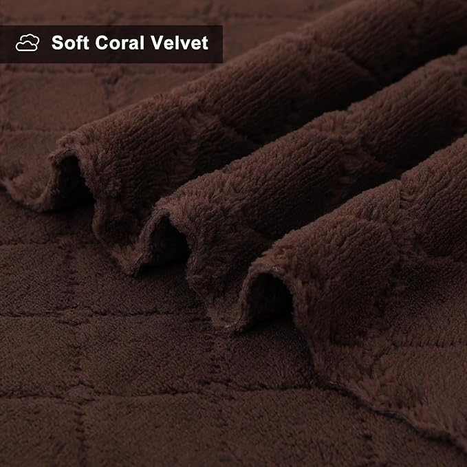 Homaxy 24 Pack Dish Towels for Kitchen (10 x 20 Inches, Brown), Super Soft and Absorbent Coral Velvet Dish Cloths for Washing Dishes, Nonstick Oil Fast Drying Microfiber Cleaning Cloth