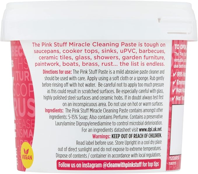 Stardrops The Pink Stuff Cleaning Paste 500g, Multi Purpose Cleaner for Kitchen, Bathroom, Tiles, Glass, Shower, Oven, Sink, Stainless Steel, Removes Grease, Grime & Stains (Pack of 2)