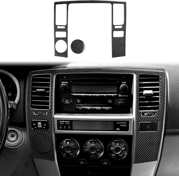 Carbon Fiber Air Vent Stickers Fit for Toyota 4Runner(N210) 2003-2009 | for 4 Runner SR5/Sport Edition/Limited | Accessories | Center Console Air Vent Trim | Anti-scratch | Thick