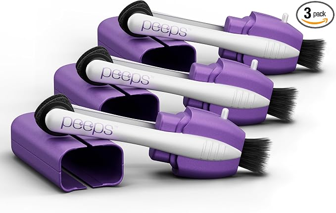 Peeps Glasses Cleaner - for Eyeglasses, Reading Glasses, and More - Lens Cleaner with Carbon Microfiber Tech-Soft Touch Lavender-3 Count (Pack of 1)