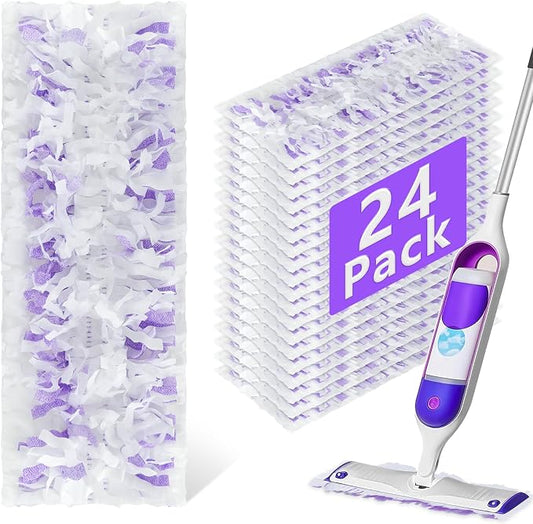 24 Pack Power Mop Refills Pads for Swiffer Power Mop,Wet and Dry Use | Swifter Wet Pads Refill for Swiffer,Thickened Mopping Pads Replacement,All Purpose Multi-Surface Wet or Dry Cleaning