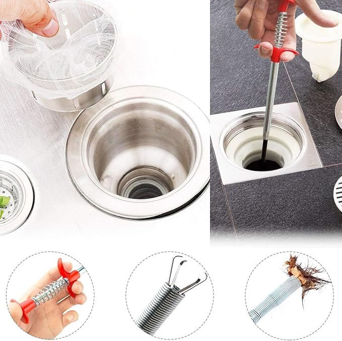 61 inch Drain Snake Flexible Grabber Claw – Toilet Snake Drain Claw for Clog Remover & Pick Up Small Items