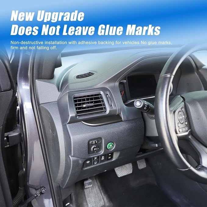 Center Console Dashboard Panel Strip Trim for Honda Pilot 2016-2022 Interior Decorative Cover Protector Accessories Anti Scratch ABS Material (Matte Black)