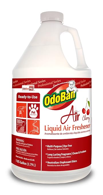 OdoBan Professional Series Ready-to-Use Air Cherry Liquid Air Freshener (1 Gallon) and Biostain and Odor Remover (1 Gallon)