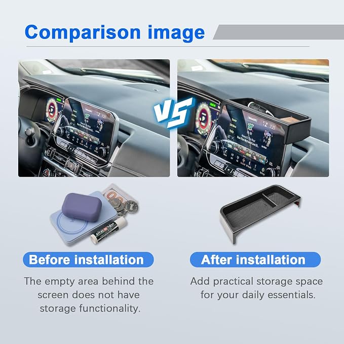 Dashboard Organizer Tray for 2022-2025 Nissan Pathfinder 9-inch Touchscreen | SL/Rock Creek/Platinum, 2024 Pathfinder Interior Accessories, Center Console Dash Tray, Storage Tissue Box, NOT Fit S/SV